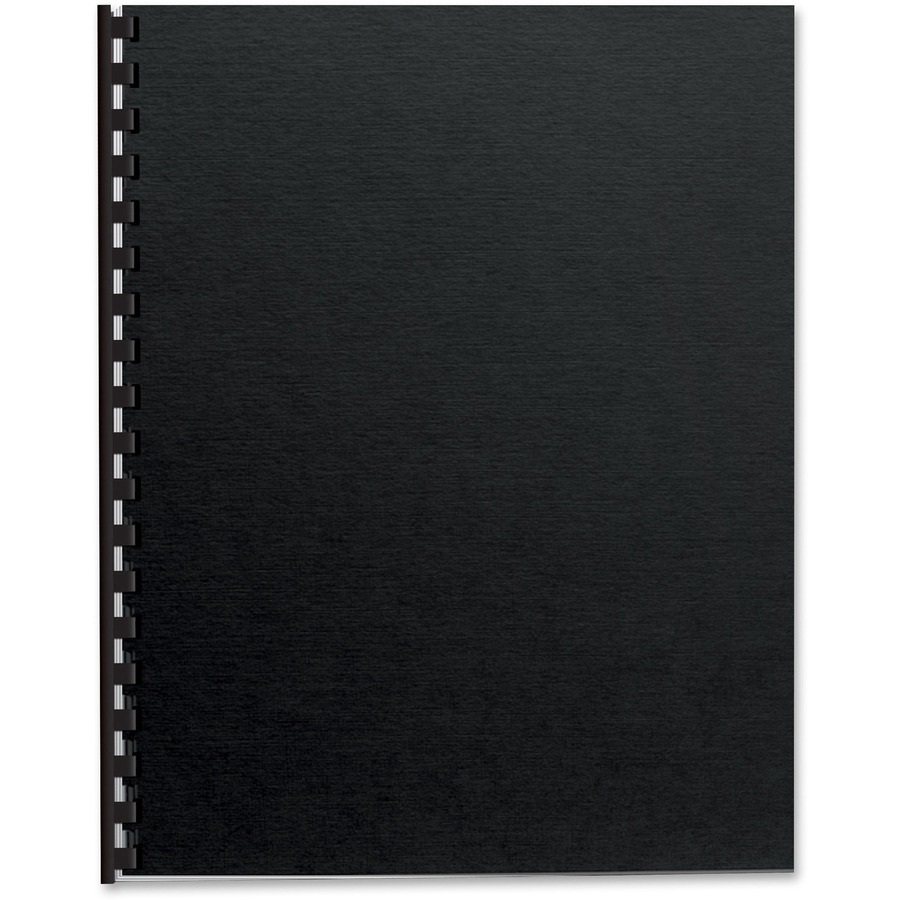 Fellowes Futura Binding Covers, Black, Letter Size - 25 count